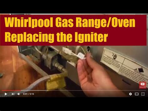 whirlpool gas stove igniter won't spark